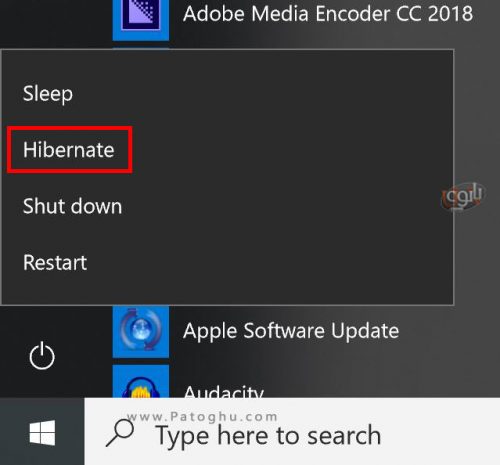 روش اضافه کردن حالت Hibernate به منوی استارت ویندوز 10