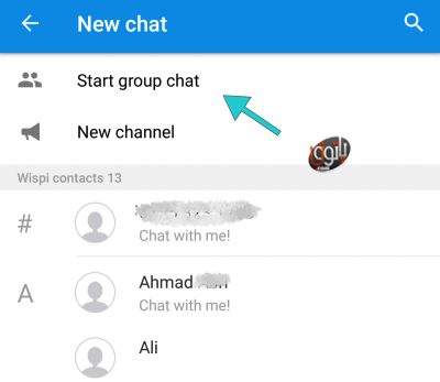روش ساخت گروه در پیام رسان ویسپی