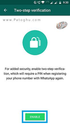 انتخاب گزینه Enable