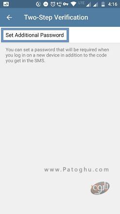 آموزش فعال سازی تایید دو مرحله ای در تلگرام 5 صفحه انتخاب گذرواژه در تلگرام