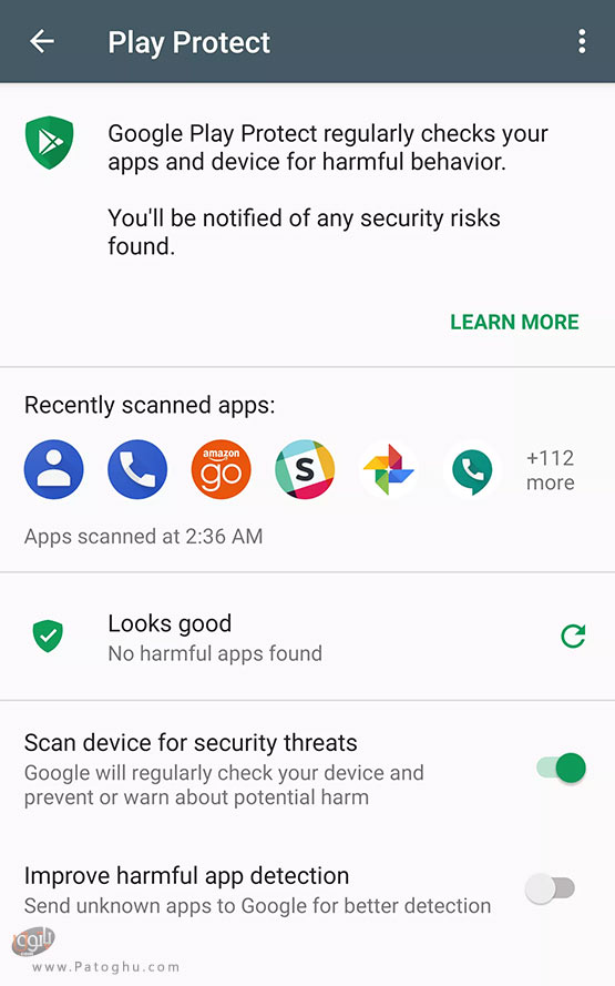 فعال کردن Google Play Protect
