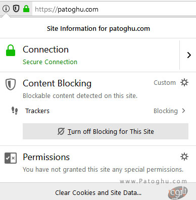 غیرفعال کردن content blocking برای یک سایت خاص