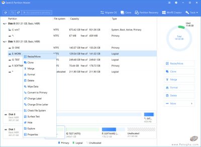 پارتیشن بندی هارد با برنامه جانبی-1