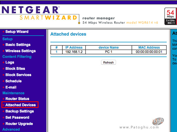 مشاهده دستگاه های متصل به وای فای در مودم های مختلف 3 صفحه ی تنظیمات مودم-2