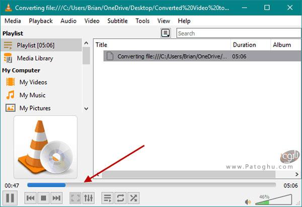 تبدیل فایل ویدیویی به MP3 با نرم افزار VLC-5
