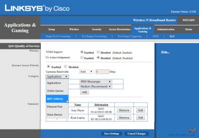 محدود کردن پهنای باند در مودم های Linksys-3