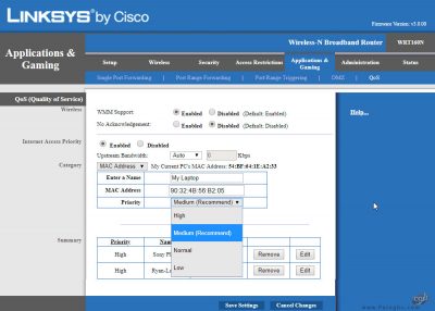 محدود کردن پهنای باند در مودم های Linksys-4