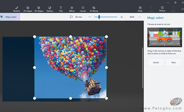 برش بخشی از عکس در نرم افزار Paint 3D-3