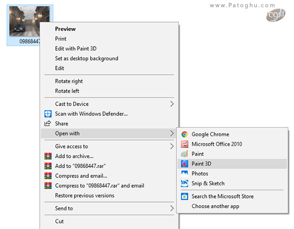 تغییر اندازه عکس در Paint 3D-1