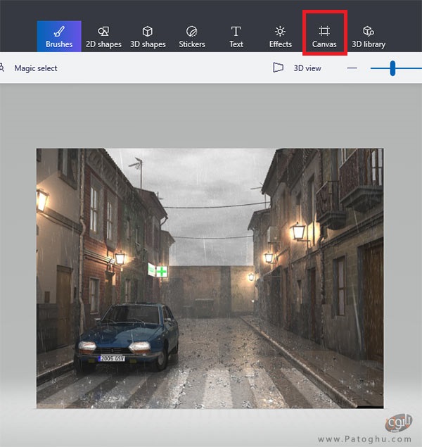 تغییر اندازه عکس در Paint 3D-2
