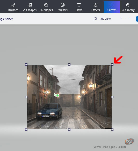 تغییر اندازه عکس در Paint 3D-4