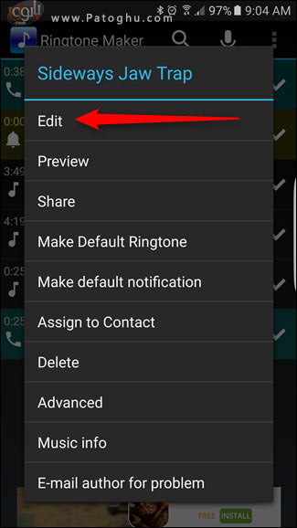 آموزش ساخت رینگتون های سفارشی برای گوشی اندروید 15 ساخت رینگتون با برنامه Ringtone Maker در گوشی-2