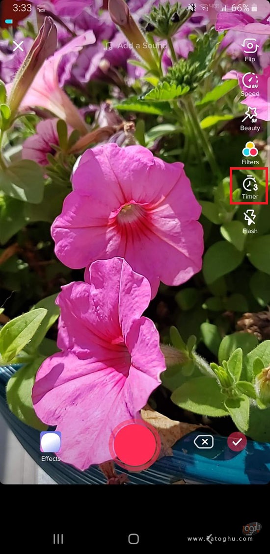 تنظیم تایمر برای ضبط ویدئو