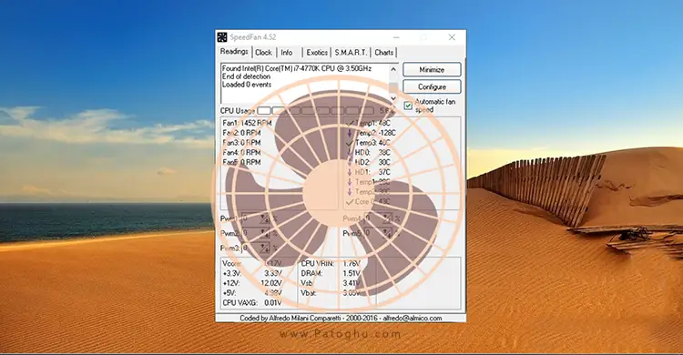 آموزش مشاهده دمای CPU معرفی 11 ابزار فهمیدن دما سی پی یو 13 SpeedFan CPU