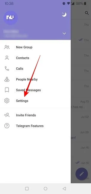 hide chat telegram11 مخفی کردن چت تلگرام