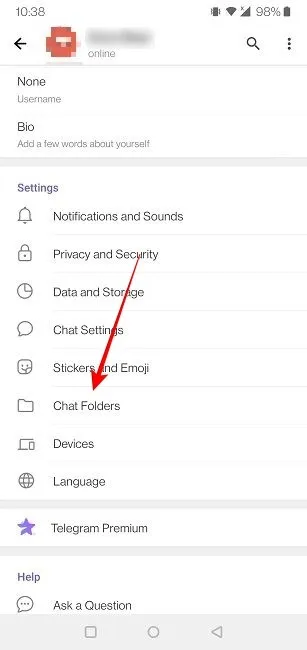 hide chat telegram12 مخفی کردن چت تلگرام
