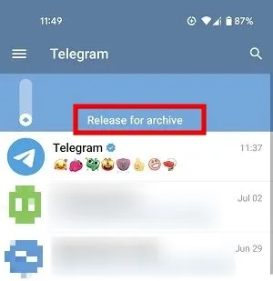 hide chat telegram5 مخفی کردن چت تلگرام