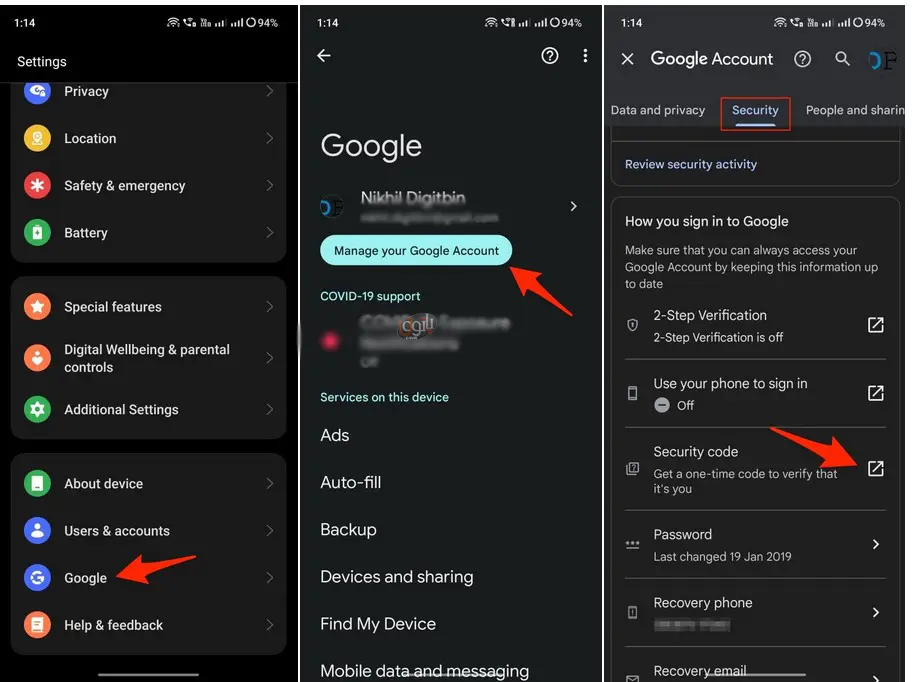آموزش بازیابی رمز جیمیل Gmail با شماره تلفن و بدون شماره 9 recovery gmail8 بازیابی رمز جیمیل