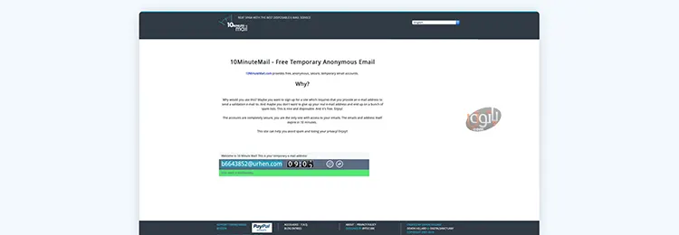 بهترین 10 سایت ساخت آسان ایمیل موقت 5 10minutemail ایمیل موقت