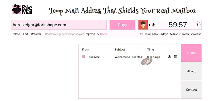 بهترین 10 سایت ساخت آسان ایمیل موقت 8 FakeMail ایمیل موقت