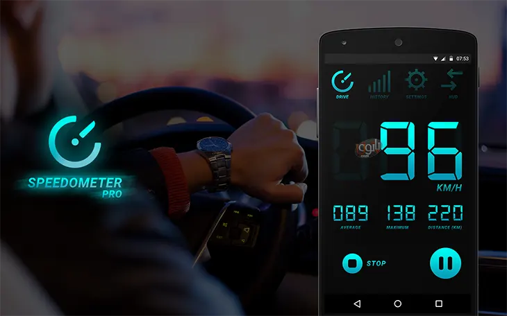 بهترین برنامه های سرعت سنج برای اندروید 2024 معرفی 15 اپلیکیشن 4 Speedometer PRO سرعت سنج