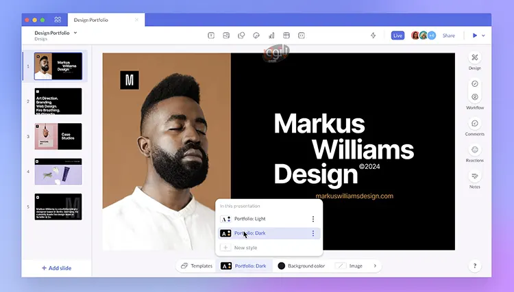 معرفی بهترین 10 ابزار ساخت پاورپوینت با هوش مصنوعی 2024 6 Pitch پاورپوینت