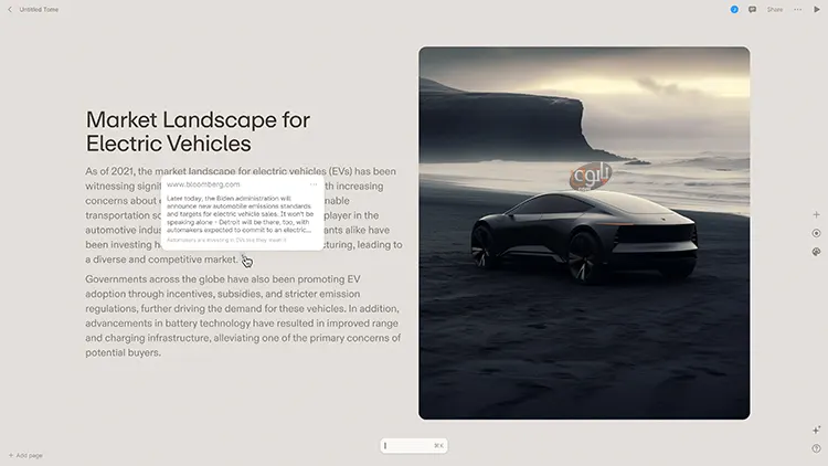 معرفی بهترین 10 ابزار ساخت پاورپوینت با هوش مصنوعی 2024 10 Tome پاورپوینت