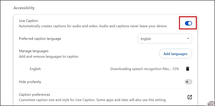 3 روش برای فعال کردن زیرنویس برای ویدیو و فیلم در گوگل کروم 4 Live Caption in Chrome2 زیرنویس