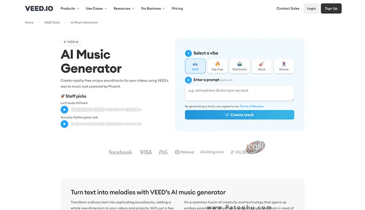 10 ابزار عالی برای ساخت موزیک با هوش مصنوعی 2024 7 VEED.IO ساخت موزیک با هوش مصنوعی